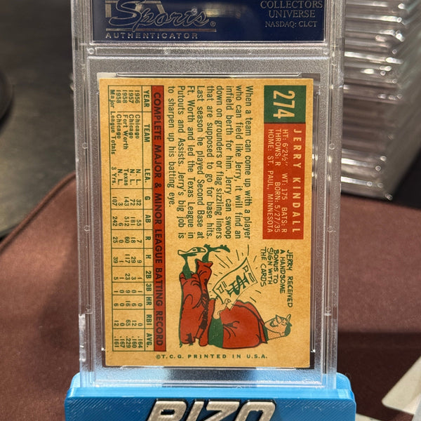1959 Topps Jerry Kindall #274 PSA 6