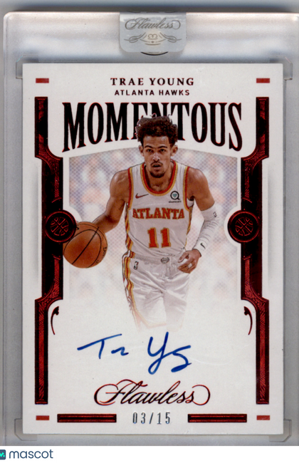 2021 Panini Flawless Momentous Autographs Trae Young #MOM-TRA