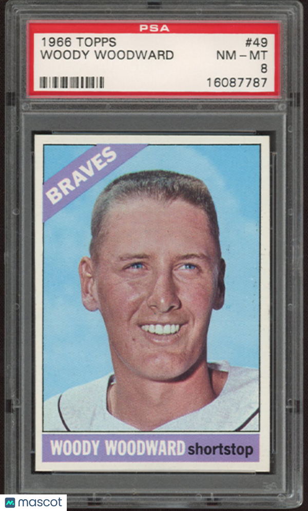 1966 Topps Woody Woodward #49 PSA 8