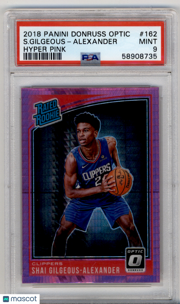2018 Panini Donruss Optic S. Gilgeous-Alexander #162 Hyper Pink PSA 9