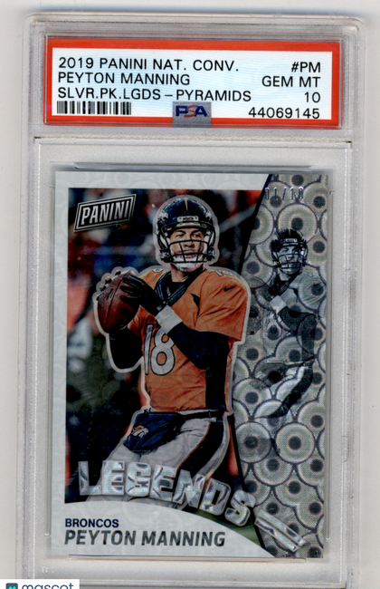 2019 Panini National Convention Legends Peyton Manning #PM Lgnds Broncos Pyramids PSA 10