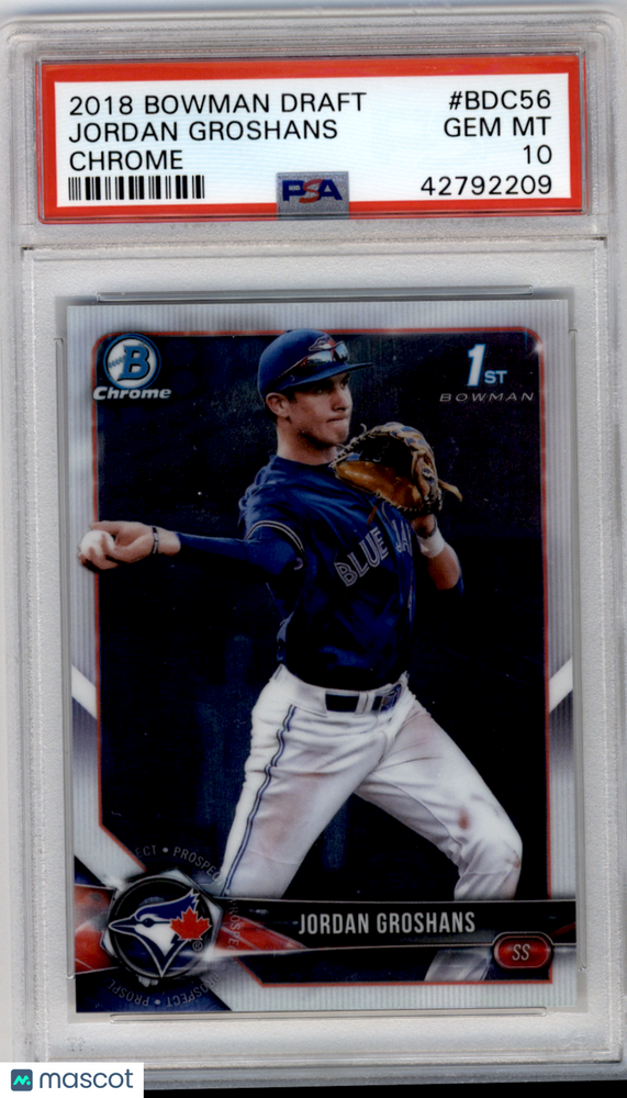 2018 Bowman Draft Jordan Groshans #BDC56 Chrome PSA 10