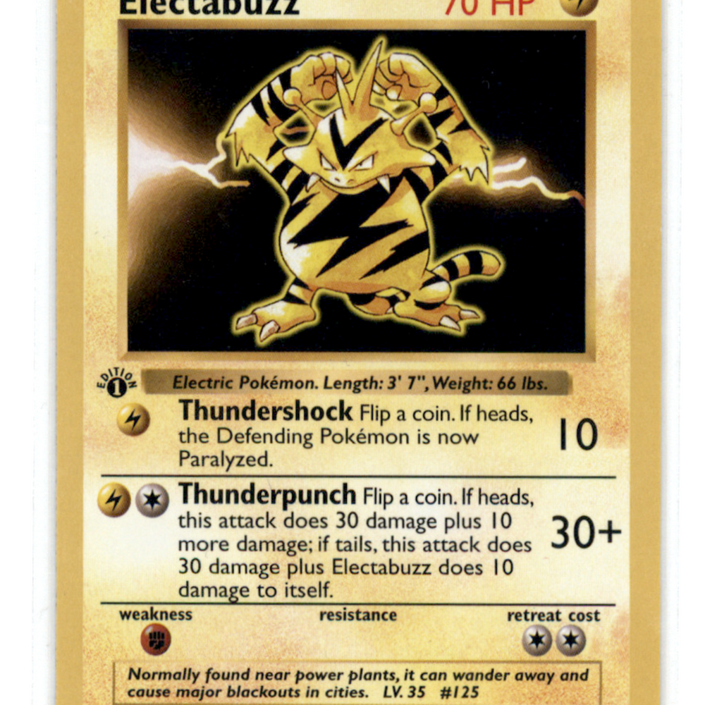 1999 Base Set Electabuzz #20/102 1st Edition