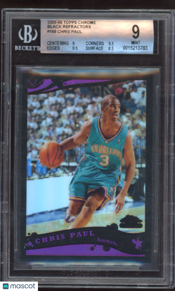 2005 Topps Chrome Refractors Black Chris Paul #168 BGS 9