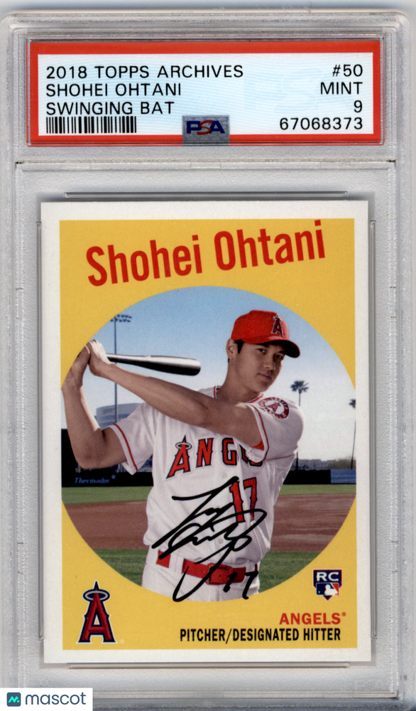 2018 Topps Archives Shohei Ohtani #50 Swinging Bat PSA 9