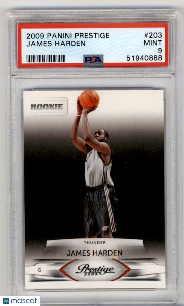 2009 Panini Prestige James Harden #203 PSA 9