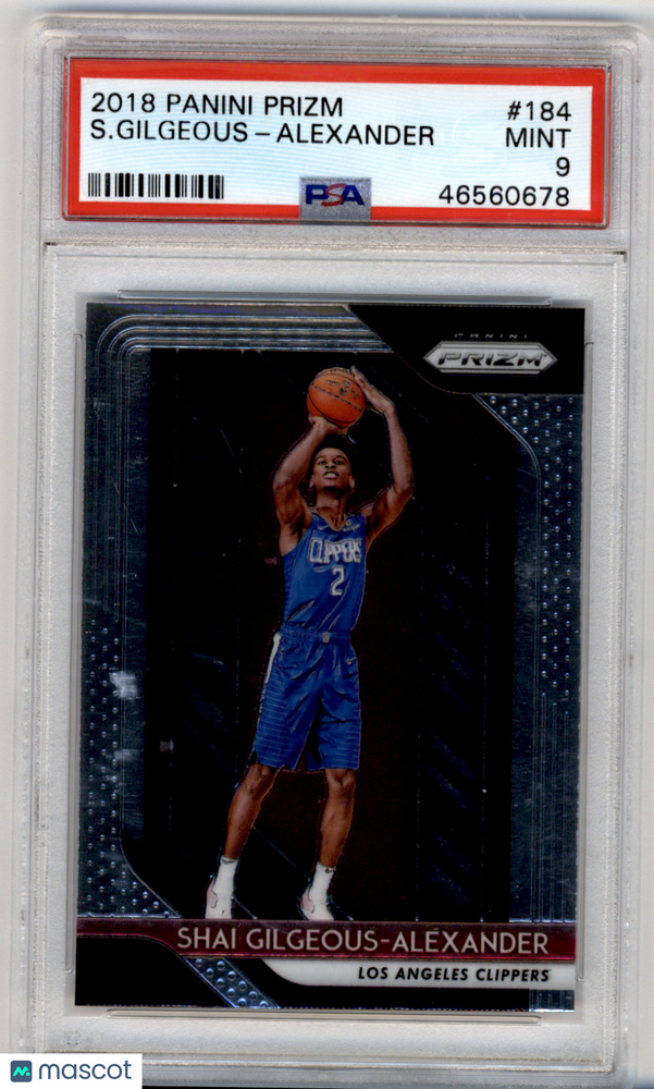 2018 Panini Prizm S. Gilgeous-Alexander #184 PSA 9