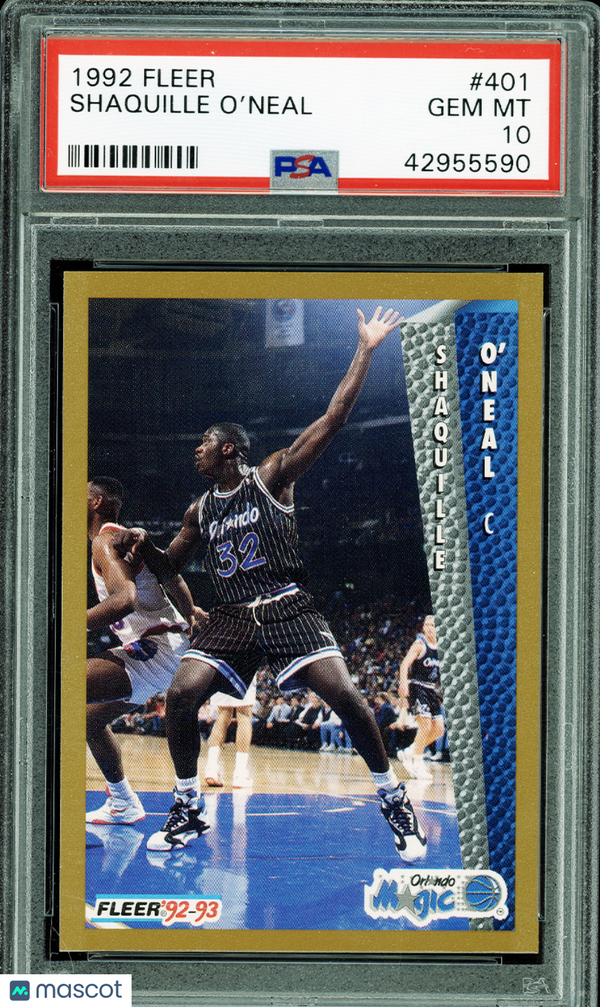 1992 Fleer Shaquille O'Neal #401 PSA 10