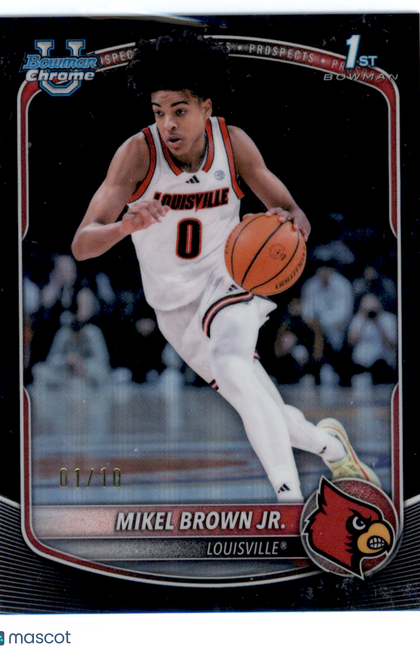 2025 Bowman Chrome University Mikel Brown Jr. #BCP-12 Black