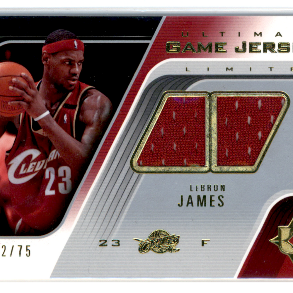 2005 Upper Deck Ultimate Collection Ultimate Game Jersey Limited LeBron James #UGJ-LJ /75