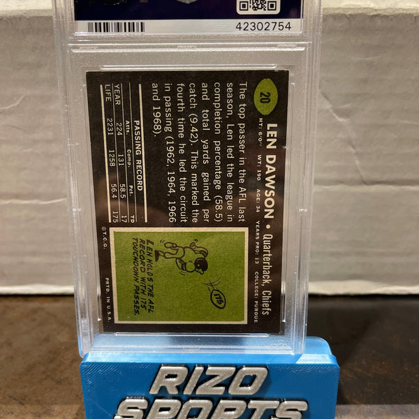 1969 Topps Len Dawson #20 PSA 9
