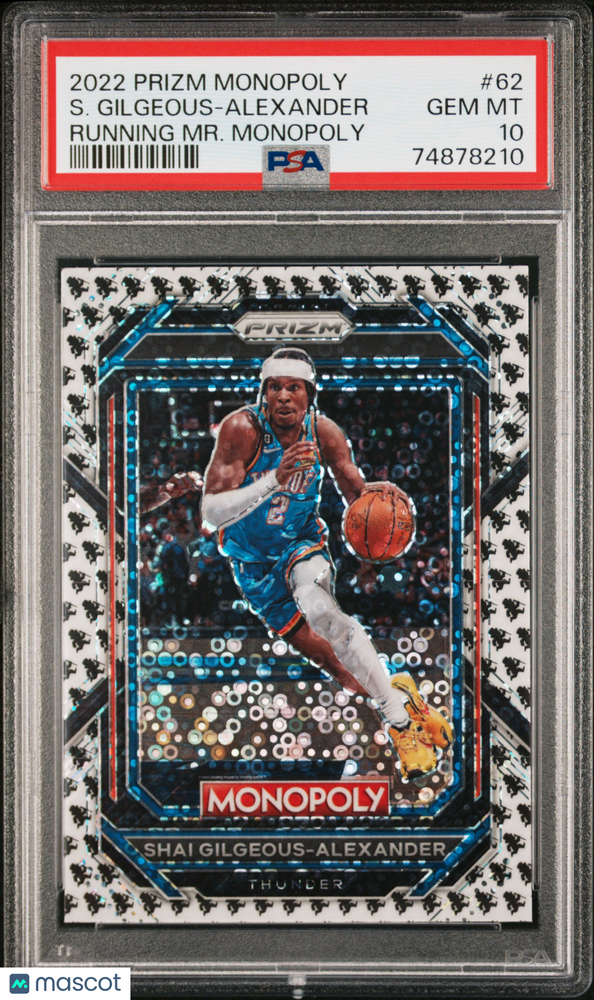 2022 Panini Prizm Monopoly S. Gilgeous-Alexander #62 Running MR. PSA 10