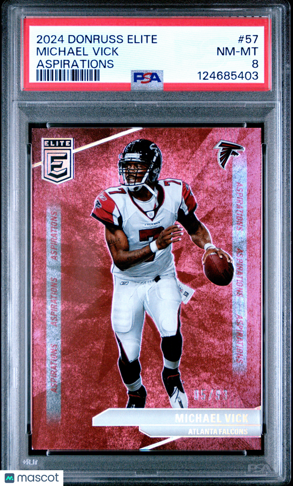 2024 Panini Donruss Elite Michael Vick #57 Aspirations PSA 8