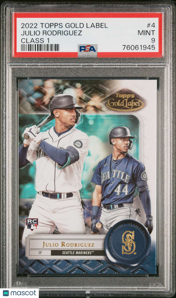 2022 Topps Gold Label Julio Rodriguez #4 Class 1 PSA 9