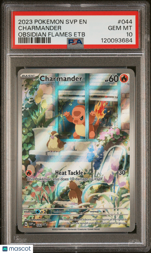 2023 Pokemon SVP EN-SV Black Star Promo Charmander #044 Obsidian Flames PSA 10