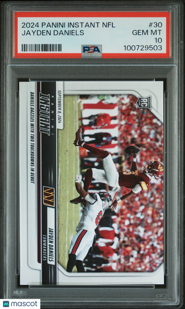 2024 Panini Instant NFL Jayden Daniels #30 PSA 10