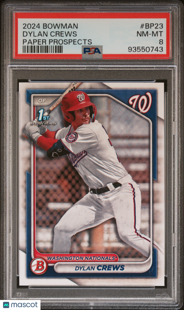 2024 Bowman Paper Prospects Dylan Crews #BP23 PSA 8