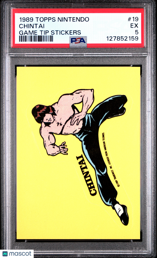 1989 Topps Nintendo Game Tip Stickers Chintai #19 PSA 5