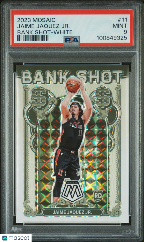 2023 Panini Mosaic Bank Shot Jaime Jaquez JR. #11 White PSA 9