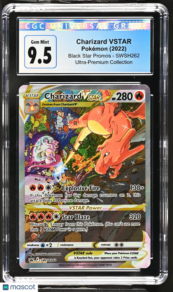 2022 Pokemon Black Star Promos Charizard VSTAR #SWSH262 CGC 10