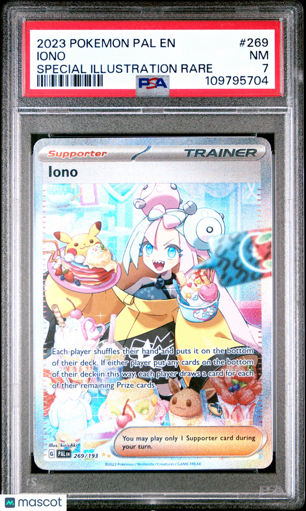 2023 Pokemon Pal EN-Paldea Evolved Iono #269 Special Illustration Rare PSA 7