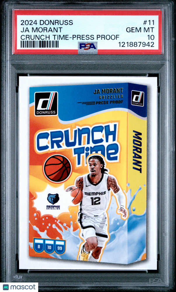 2024 Panini Donruss Crunch Time Ja Morant #11 Press Proof PSA 10
