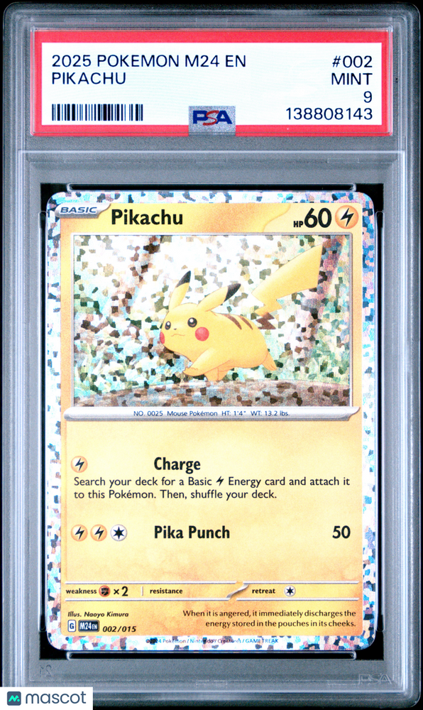2025 Pokemon M24 EN-Mcdonald's Collection Pikachu #002 PSA 9