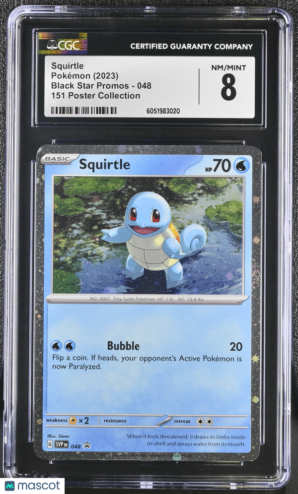 2023 Pokemon Black Star Promos Squirtle #048 CGC 8