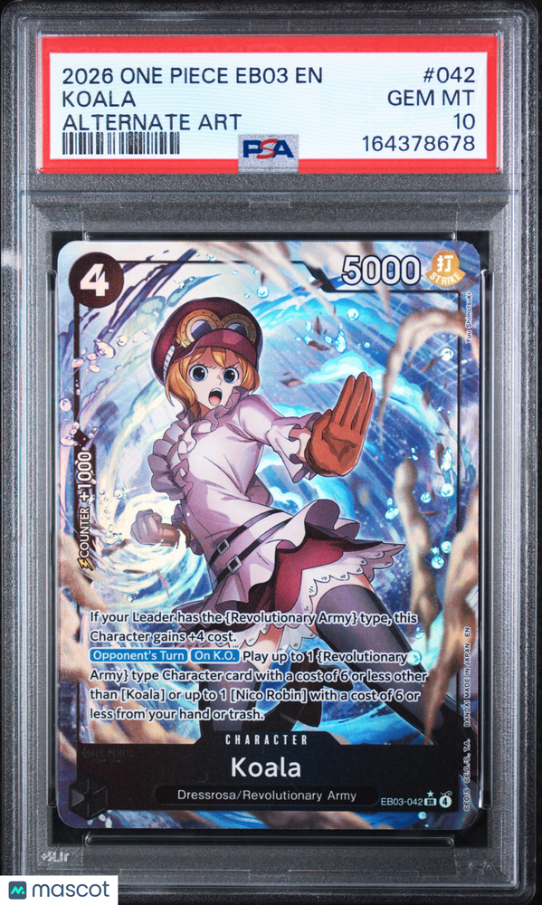 2026 One Piece Eb03-Extra Booster -One Piece Heroines Edition- Koala #042 Alternate Art PSA 10