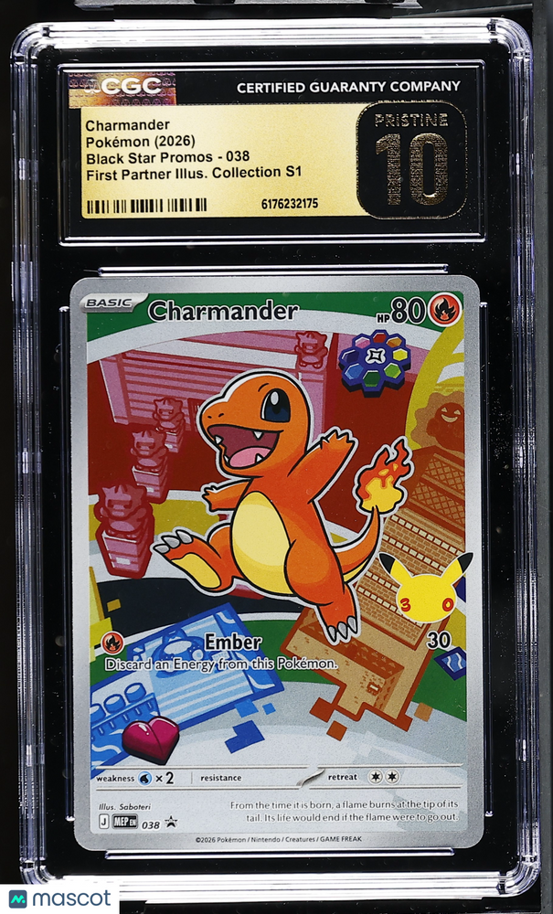 2026 Pokemon Black Star Promos Charmander #038 CGC 10