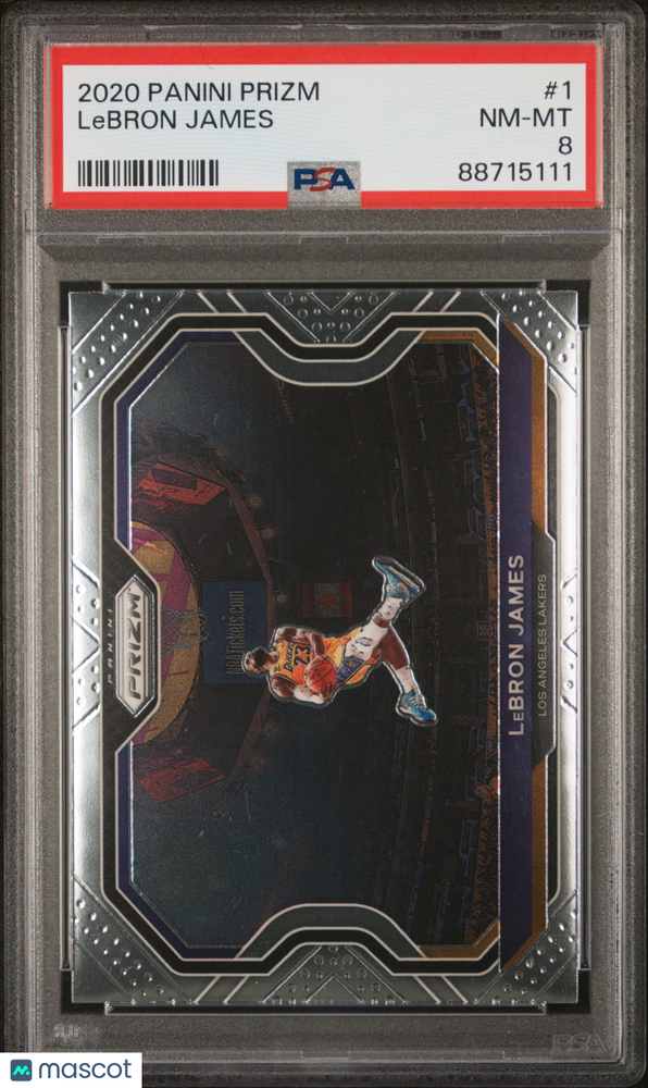 2020 Panini Prizm LeBron James #1 PSA 8