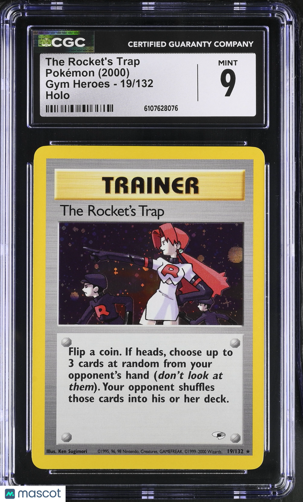2000 Pokemon Gym Heroes The Rocket's Trap #19/132 19/132 CGC 9