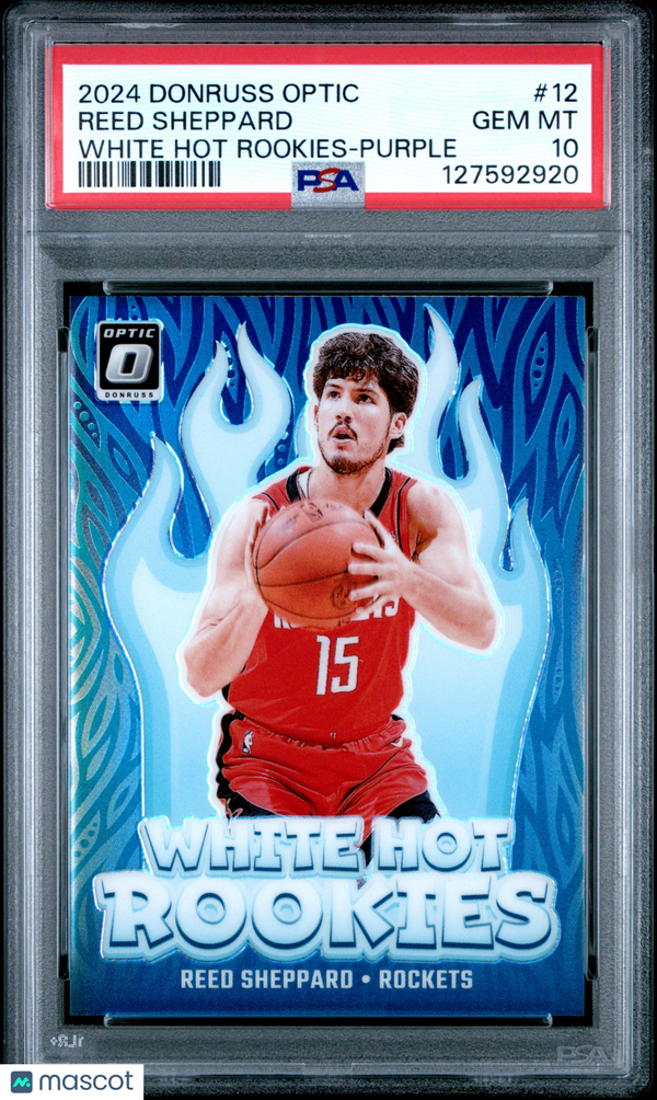 2024 Panini Donruss Optic White Hot Rookies Reed Sheppard #12 Purple PSA 10