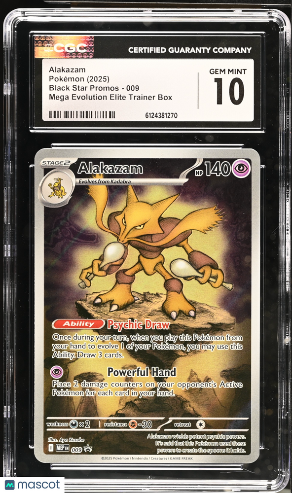 2025 Pokemon Black Star Promos Alakazam #009 CGC 10