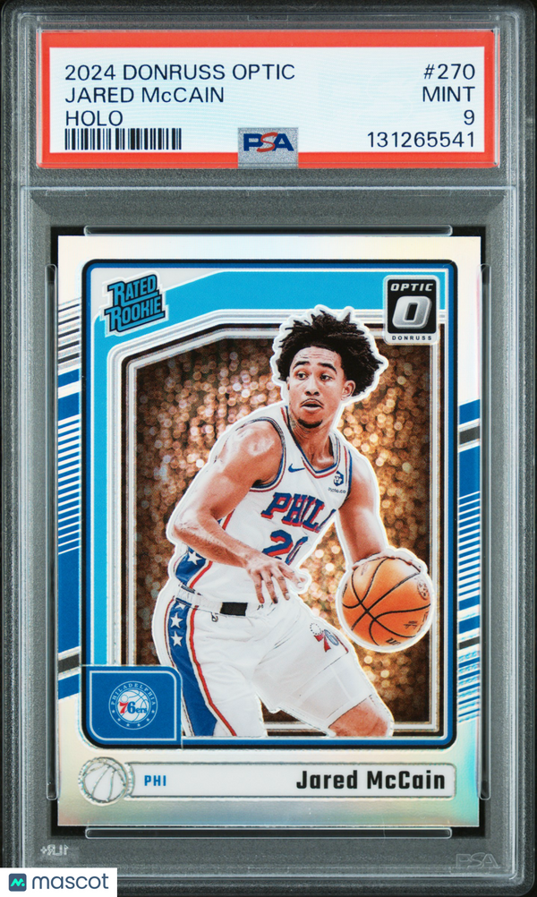 2024 Panini Donruss Optic Jared Mccain #270 Holo PSA 9