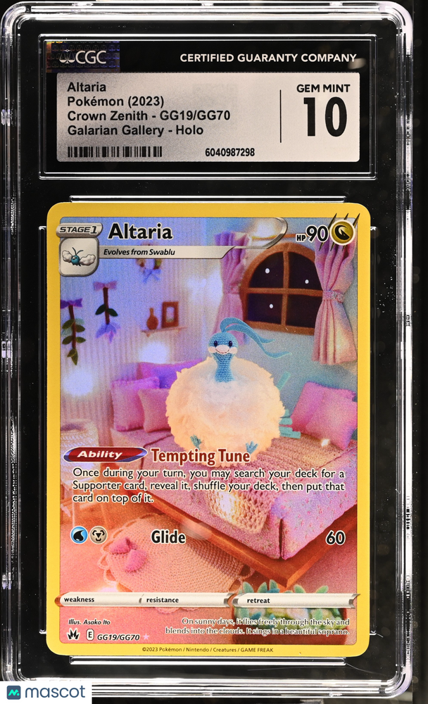 2023 Pokemon Crown Zenith Altaria #GG19/GG70 CGC 10