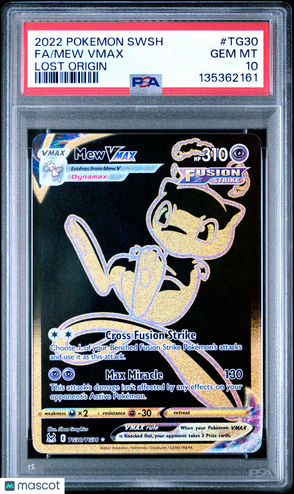 2022 Pokemon Sword & Shield Lost Origin Mew VMAX #TG30 Fa Lost Origin PSA 10