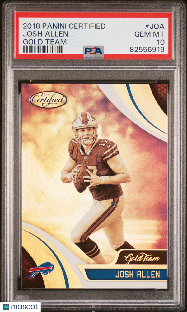 2018 Panini Certified Gold Team Josh Allen #JOA PSA 10
