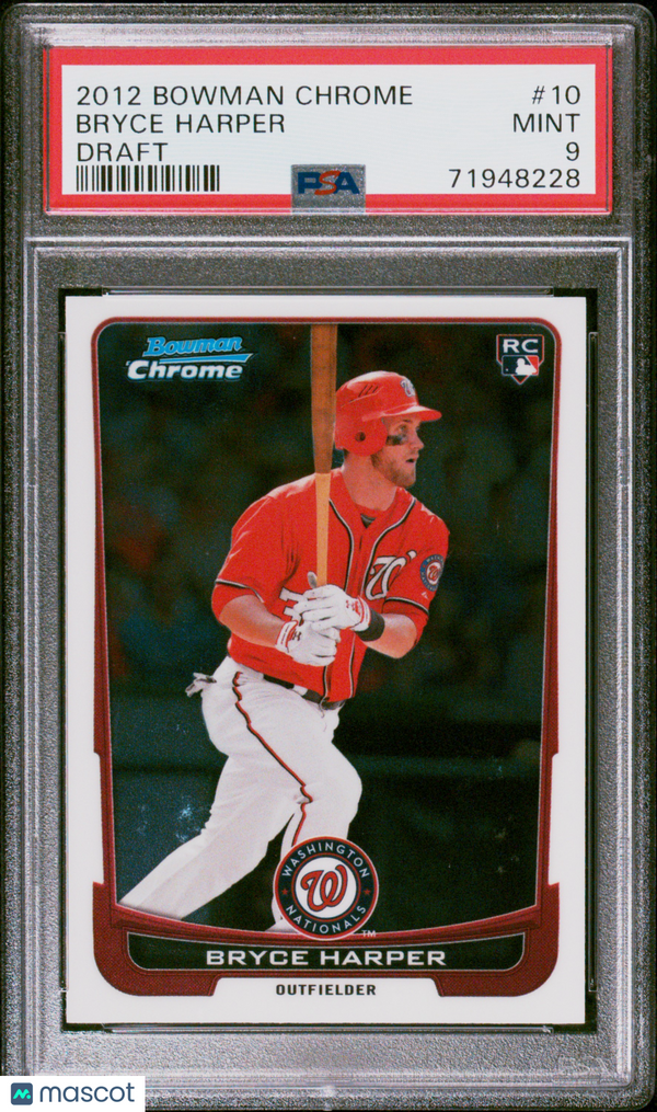 2012 Bowman Chrome Draft Bryce Harper #10 PSA 9