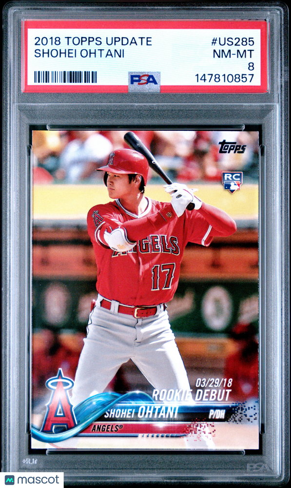 2018 Topps Update Shohei Ohtani #US285 PSA 8