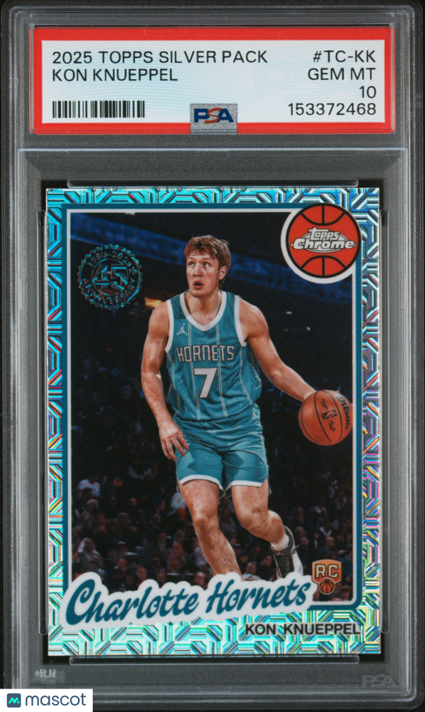 2025 Topps Silver Pack 1980-81 Topps Chrome Basketball Kon Knueppel TC-KK PSA 10