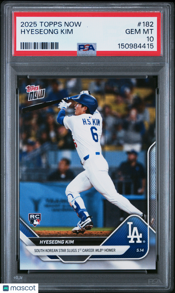 2025 Topps Now Hyeseong Kim #182 PSA 10