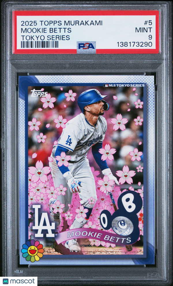 2025 Topps Takashi Murakami + MLB World Tour Tokyo Series Mookie Betts #5 PSA 9