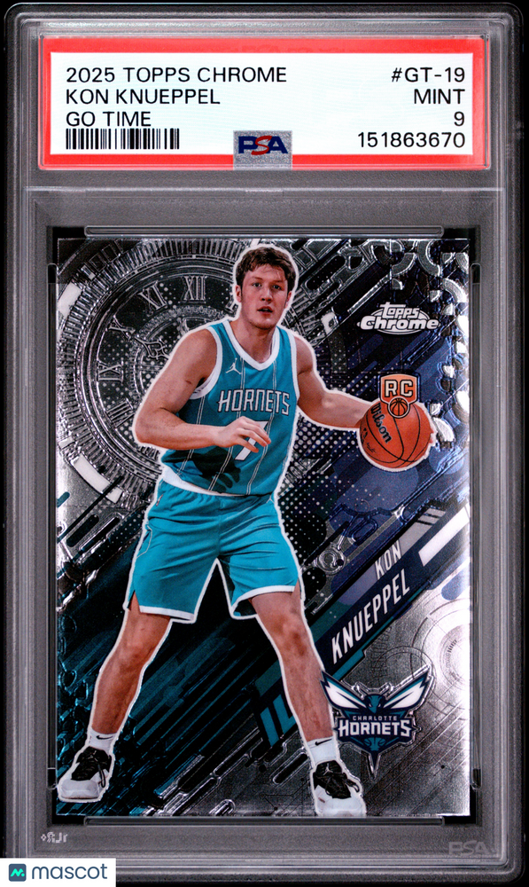 2025 Topps Chrome Go Time Kon Knueppel #GT-19 PSA 9