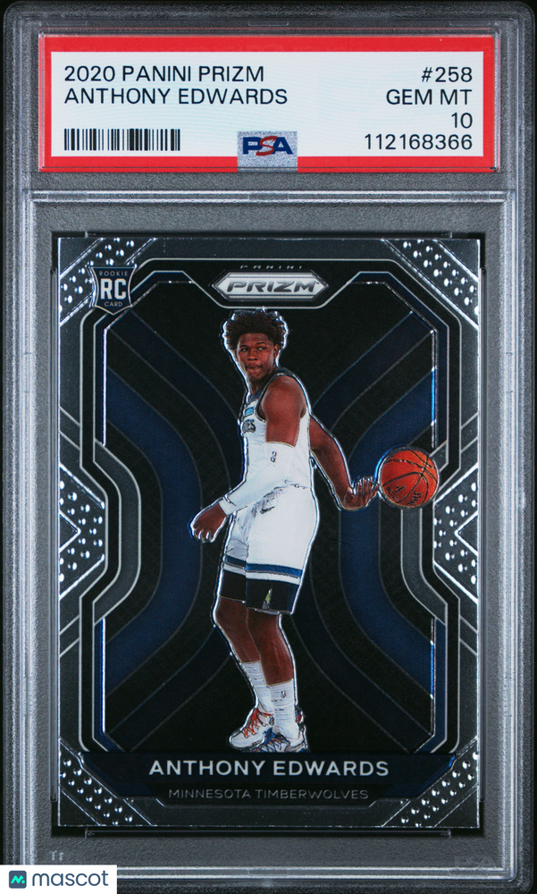 2020 Panini Prizm Anthony Edwards #258 PSA 10