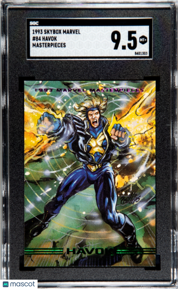 1993 Skybox Marvel Masterpieces Havok #84 SGC 9.5