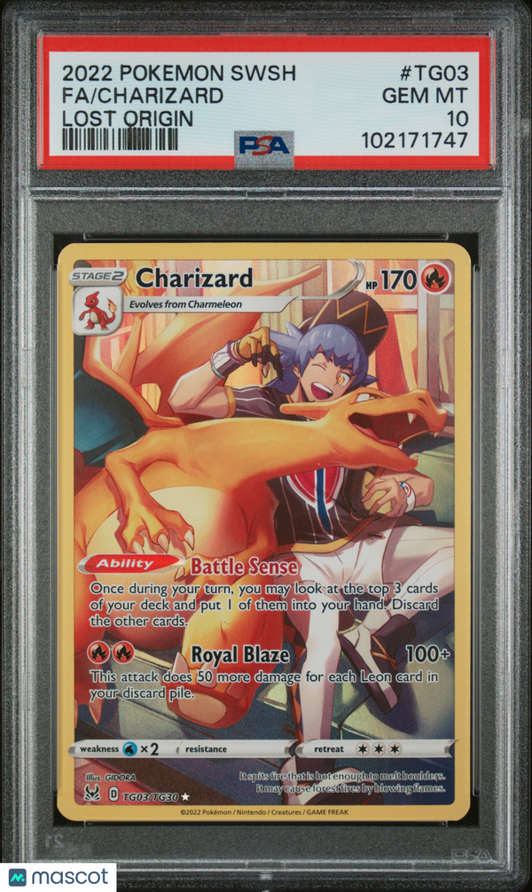 2022 Pokemon Sword & Shield Lost Origin Charizard #TG03 Fa Lost Origin PSA 10