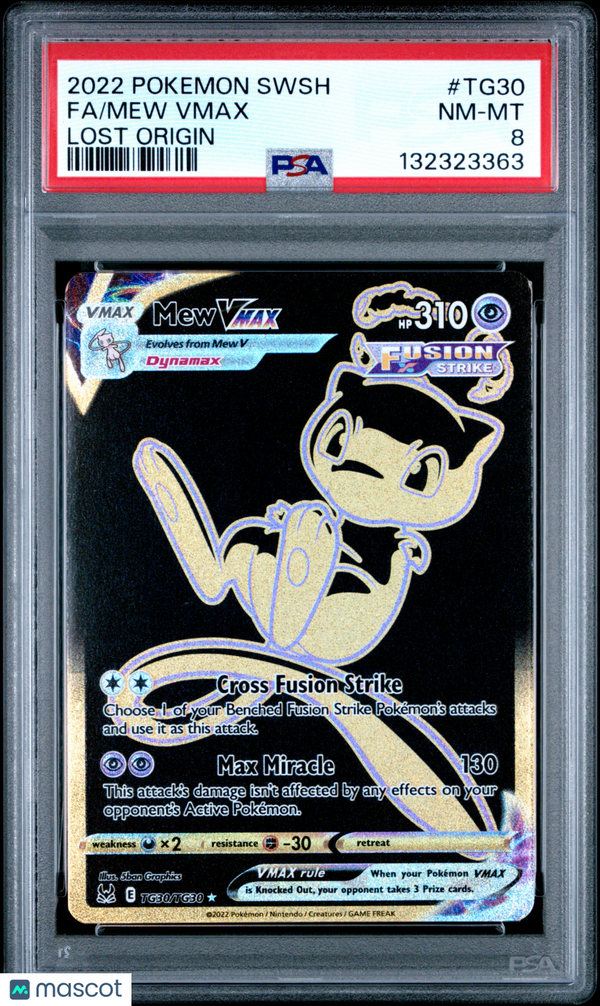2022 Pokemon Sword & Shield Lost Origin Mew VMAX #TG30 Fa Lost Origin PSA 8