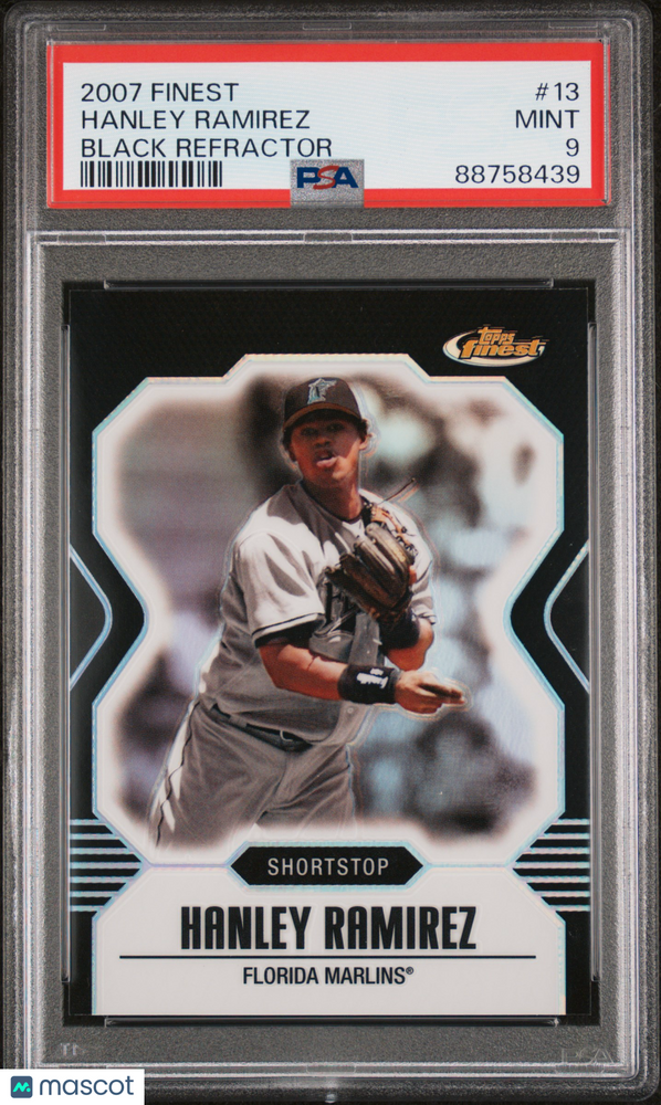 2007 Finest Hanley Ramirez #13 Black Refractor PSA 9
