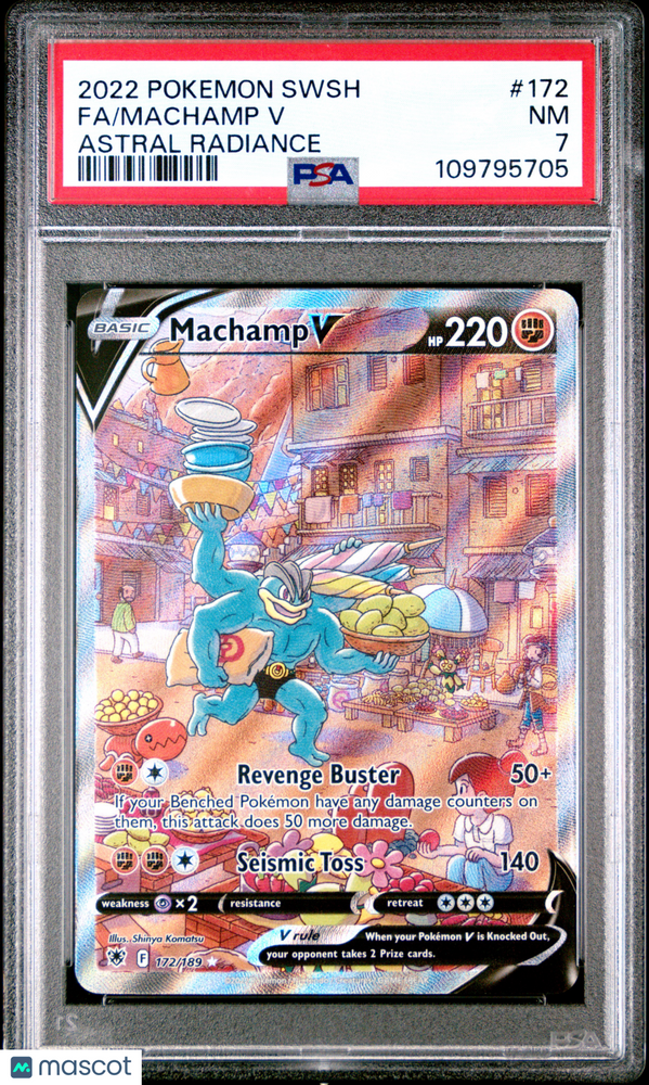 2022 Pokemon Sword & Shield Astral Radiance Machamp V #172 Astral Radiance Fa PSA 7